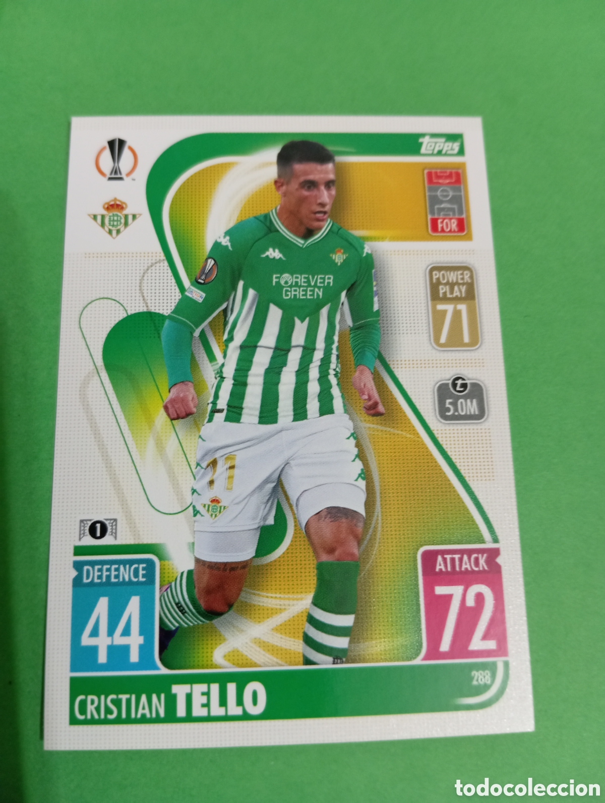 Trading cards: Tello Betis n&deg;288 / TOPPS MATCH ATTAX 2021/2022