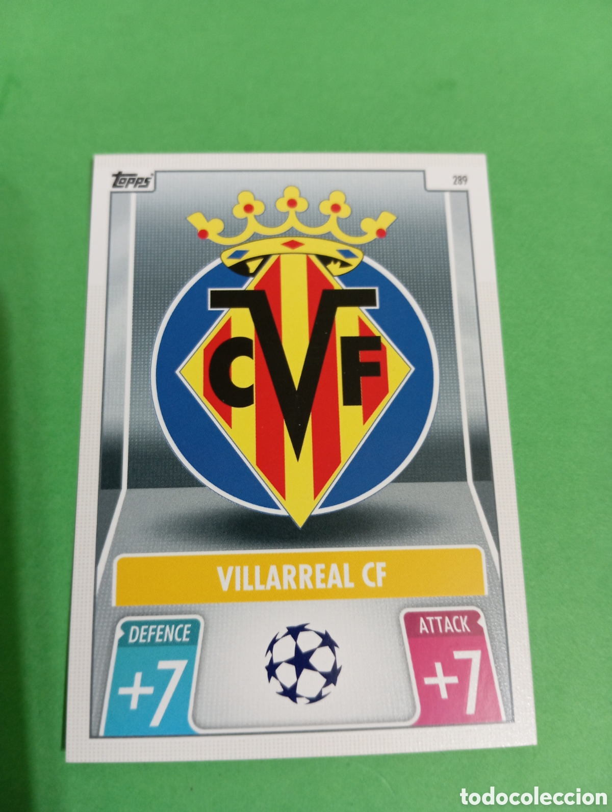 Trading cards: Escudo del Villarreal n&deg;289 / TOPPS MATCH ATTAX 2021/2022