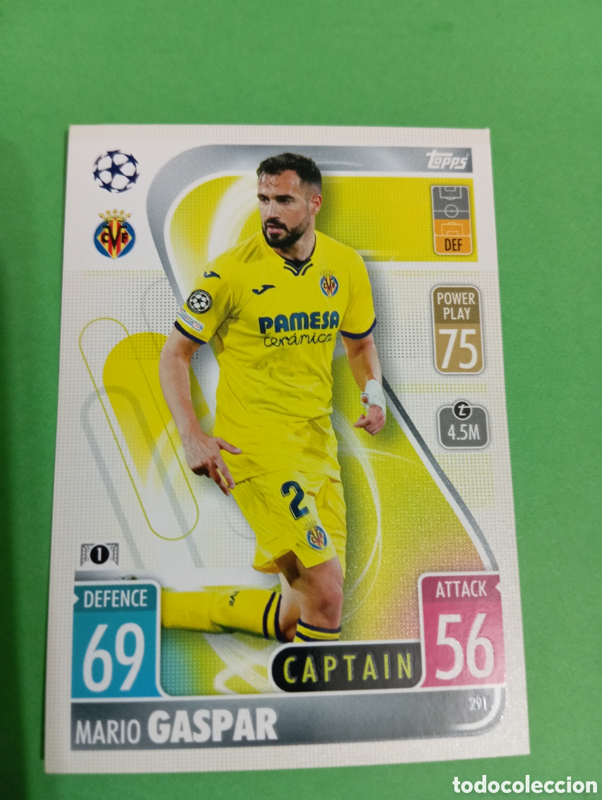Trading cards: Mario Gaspar Villarreal n&deg;291 / TOPPS MATCH ATTAX 2021/2022