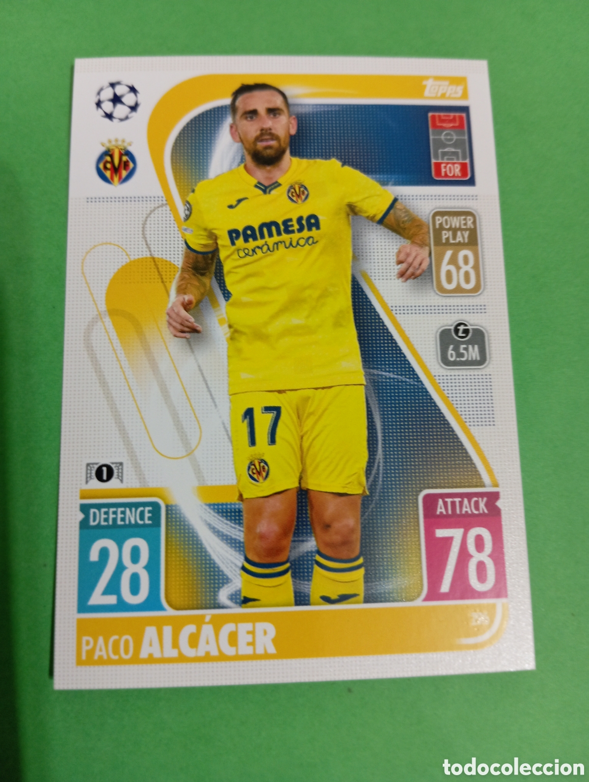 Trading cards: Paco Alc&aacute;cer Villarreal n&deg;296 / TOPPS MATCH ATTAX 2021/2022
