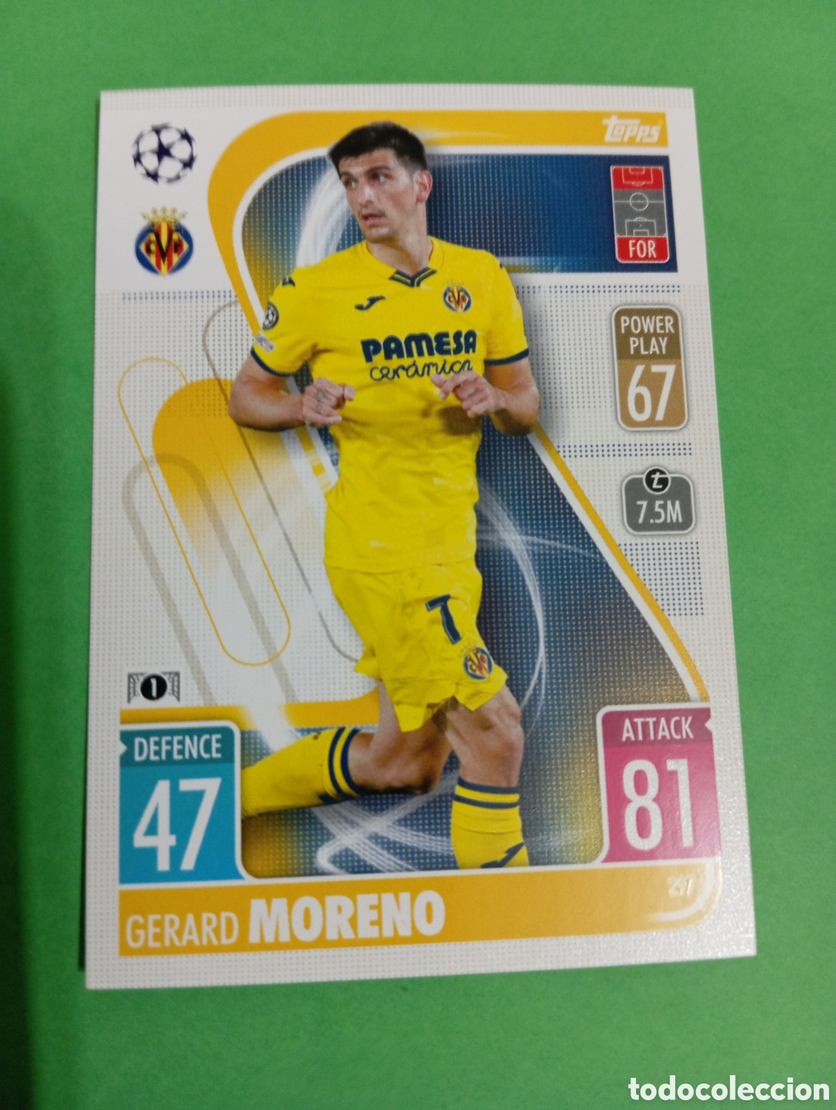 Trading cards: Gerard Moreno Villarreal n&deg;297 / TOPPS MATCH ATTAX 2021/2022