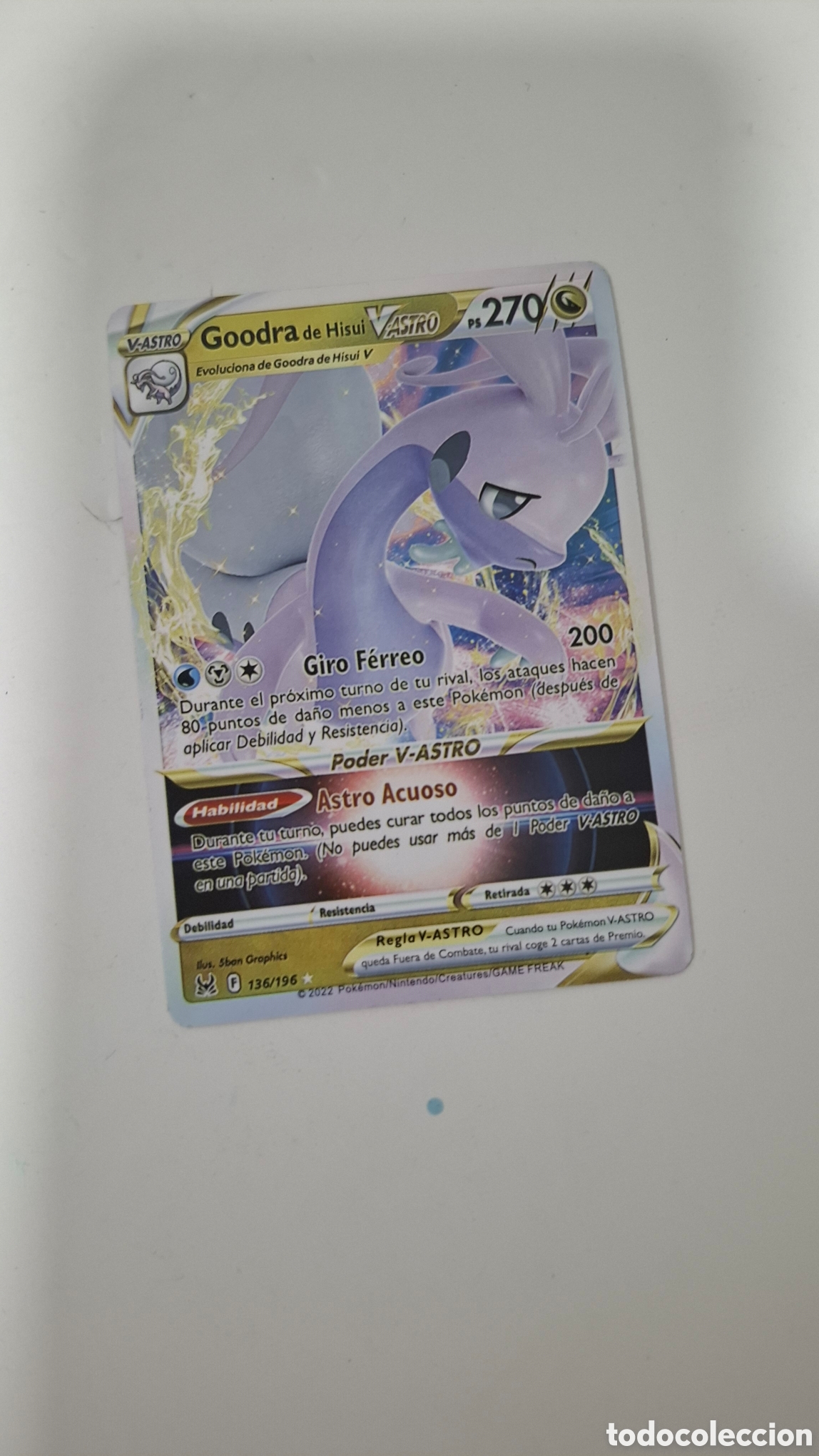 Trading cards: CARTA POKEMON CARD GOODRA DE HISUI V ASTRO