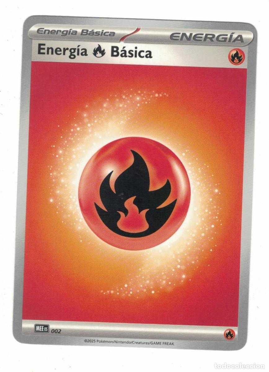 Trading cards: Carta Pok&eacute;mon Energ&iacute;a B&aacute;sica Fuego MEE ES 002 2025 &ndash; Energ&iacute;a B&aacute;sica Espa&ntilde;ol