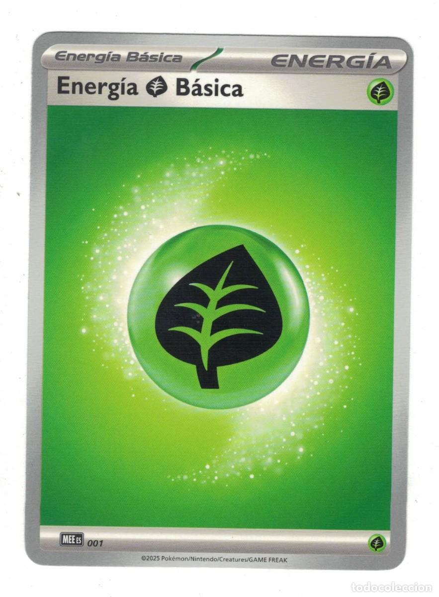 Trading cards: Carta Pok&eacute;mon Energ&iacute;a B&aacute;sica Planta MEE ES 001 2025 &ndash; Energ&iacute;a B&aacute;sica Espa&ntilde;ol