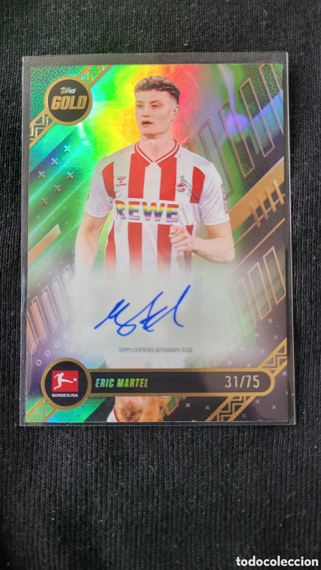 Trading cards: CSEM Erik Martel Current Stars [Auto, Green] #/75 / Topps Gold Bundesliga 2026