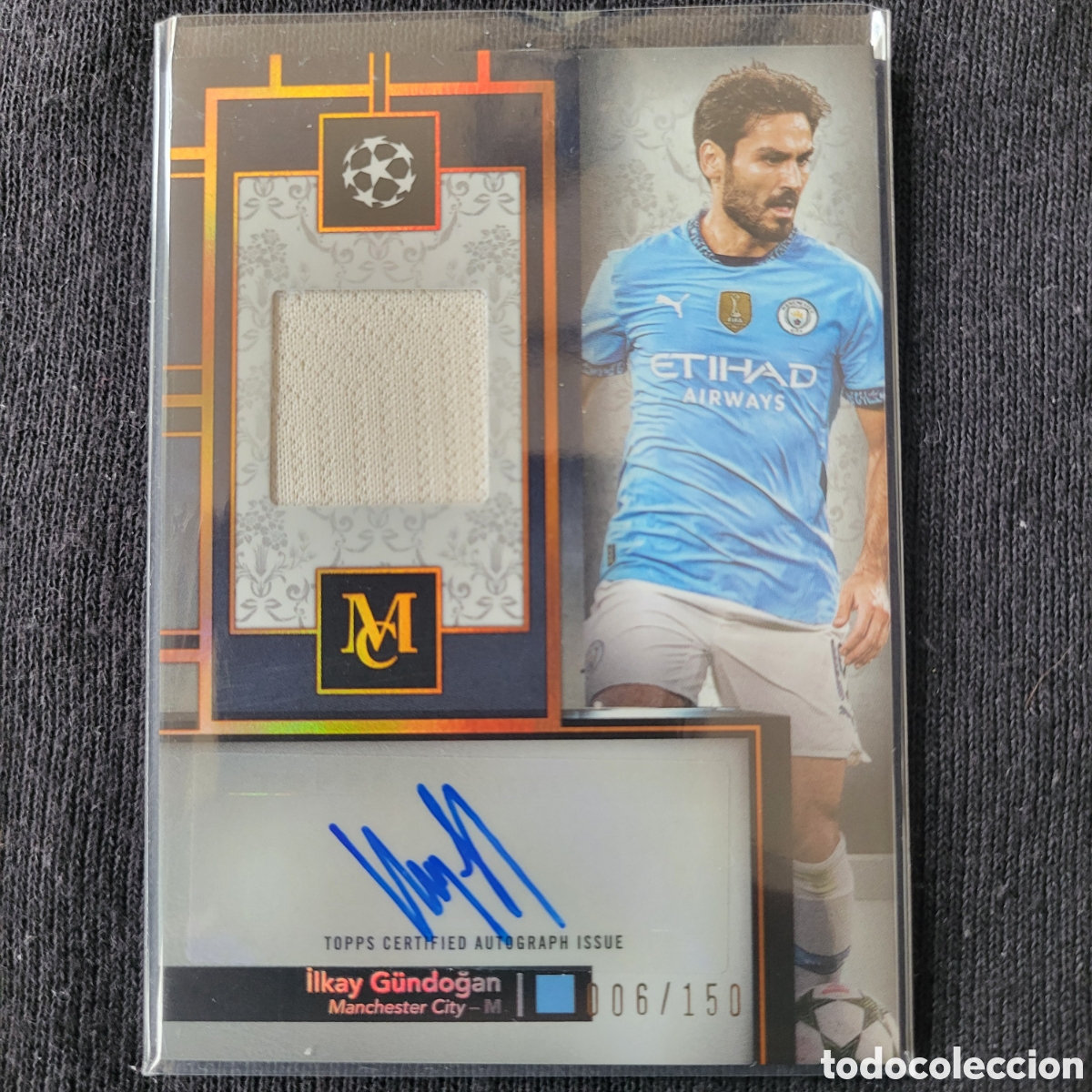 Trading cards: MAR-IG Ilkay Gundogan Autograph Relic Card [Auto, Citrine] #/150 / Topps Musseum 2025
