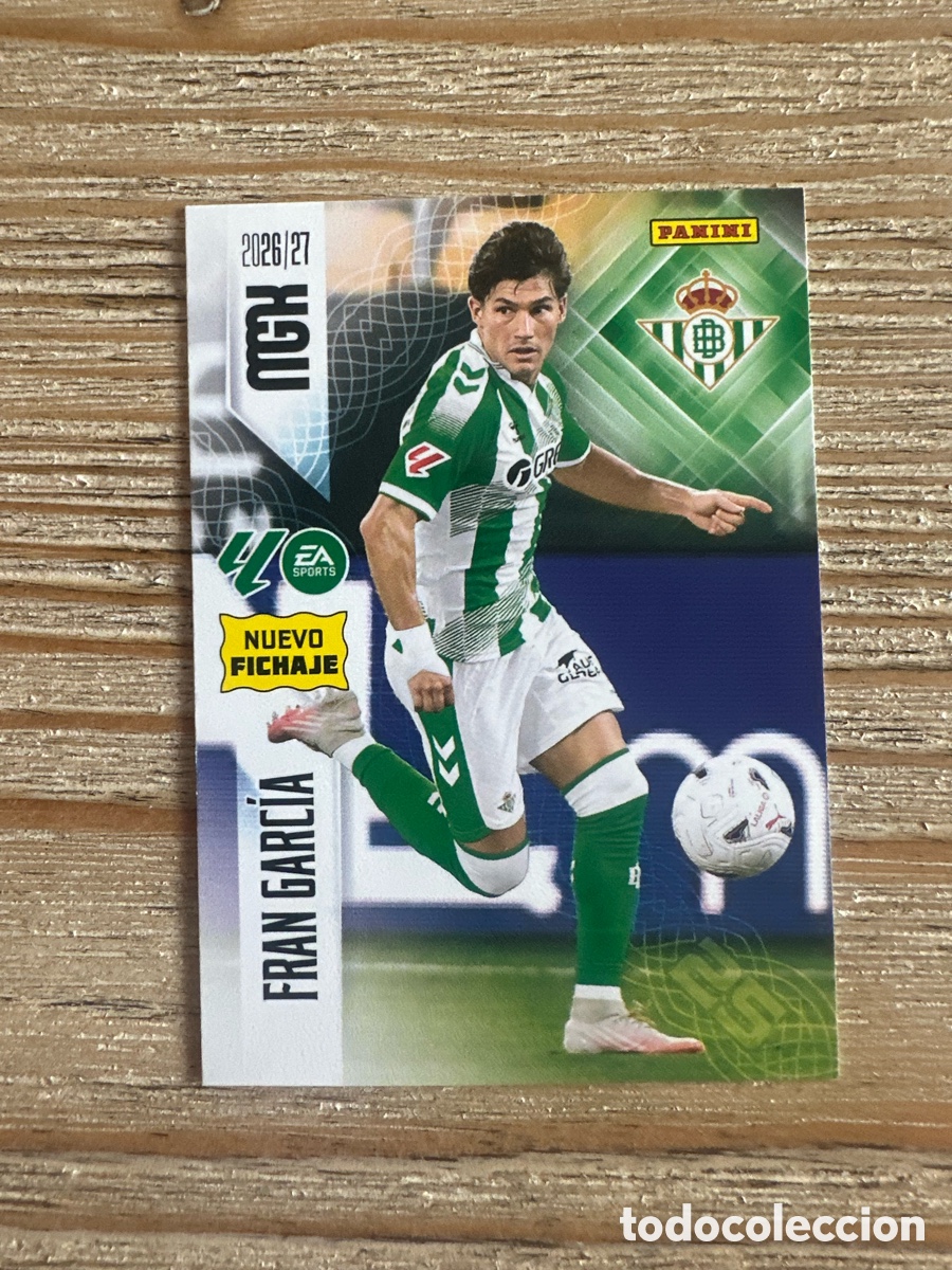 Trading cards: FRAN GARCIA REAL BETIS 455 NUEVO FICHAJE 2&ordf; EDICION MEGACRACKS 2026/27 26-27 26 27 MGK PANINI