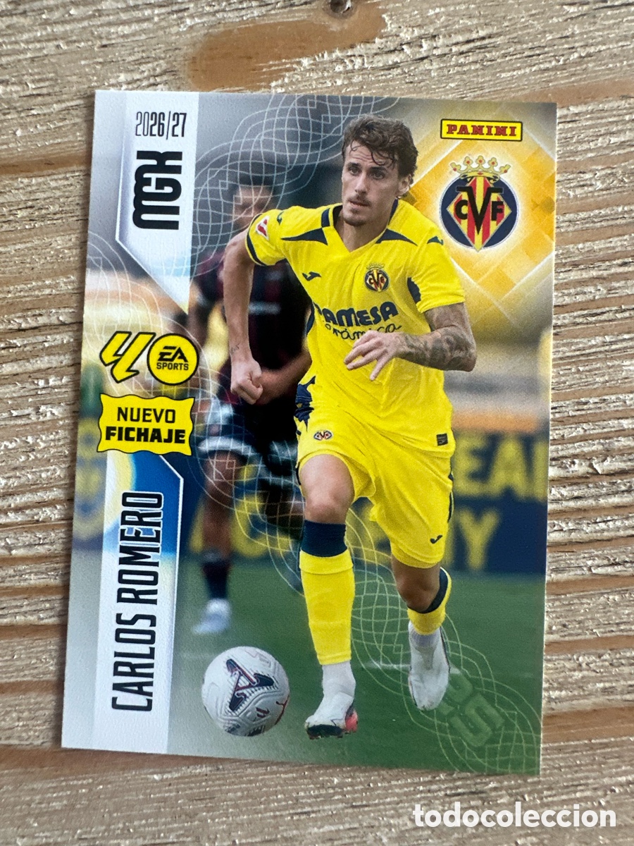 Trading cards: CARLOS ROMERO VILLARREAL 466 NUEVO FICHAJE 2&ordf; EDICION MEGACRACKS 2026/27 26-27 26 27 MGK PANINI