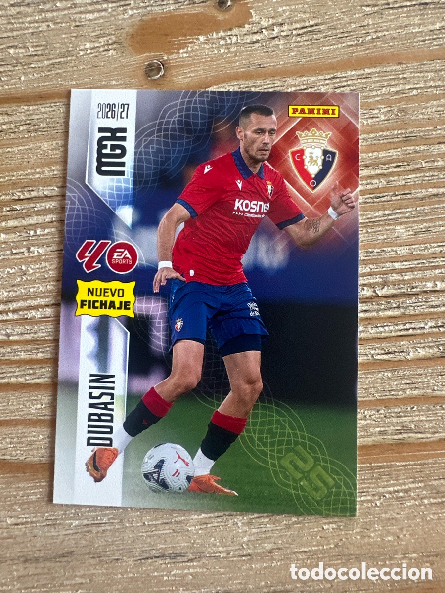 Trading cards: DUBASIN OSASUNA 467 NUEVO FICHAJE 2&ordf; EDICION MEGACRACKS 2026/27 26-27 26 27 MGK PANINI