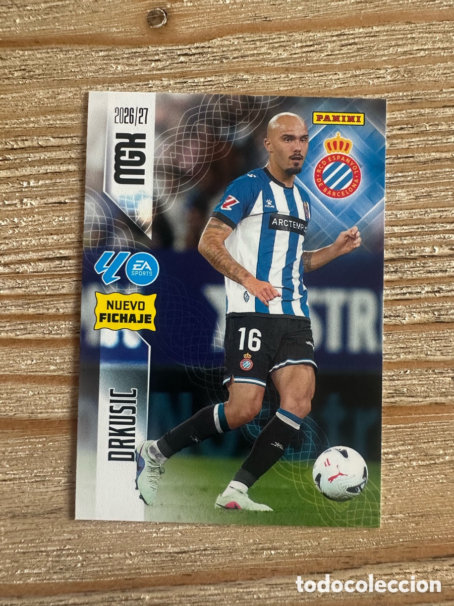 Trading cards: DRKUSIC RCD ESPANYOL 476 NUEVO FICHAJE 2&ordf; EDICION MEGACRACKS 2026/27 26-27 26 27 MGK PANINI
