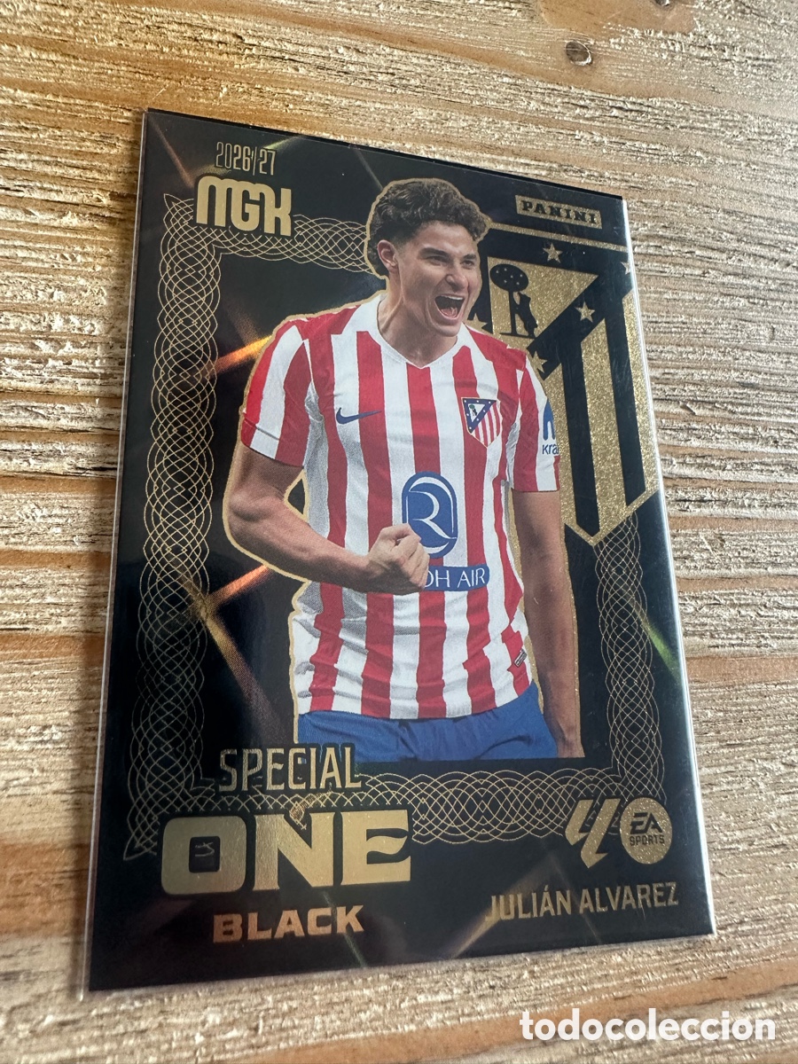 Trading cards: JULIAN ALVAREZ AT MADRID SPECIAL ONE BLACK MEGACRACKS 2026/27 26-27 26 27 MGK PANINI