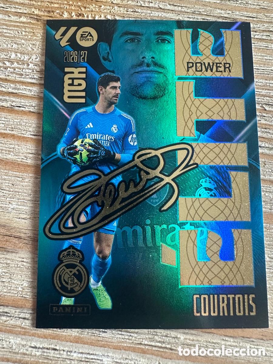 Trading cards: COURTOIS REAL MADRID ELITE POWER 4P MEGACRACKS 2026/27 26-27 26 27 MGK PANINI