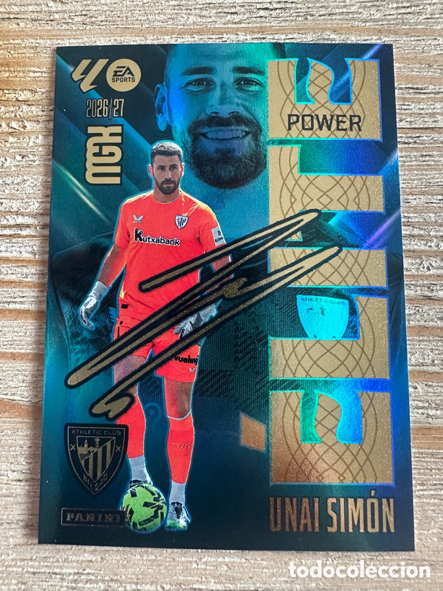 Trading cards: UNAI SIMON ATHLETIC CLUB ELITE POWER 17P MEGACRACKS 2026/27 26-27 26 27 MGK PANINI