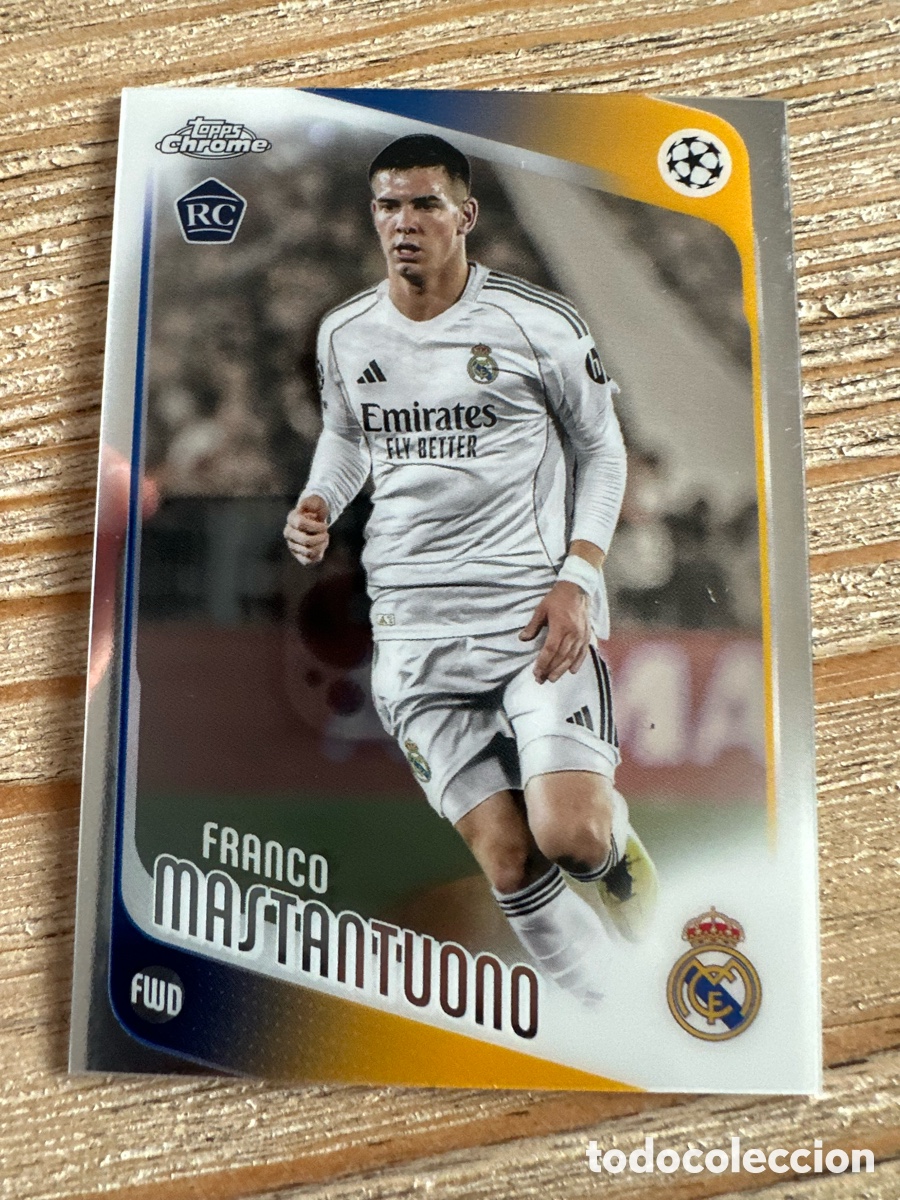 Trading cards: FRANCO MASTANTUONO REAL MADRID 172 TOPPS CHROME RC UCC FLAGSHIP 2025-26 25 26 CHAMPIONS LEAGUE