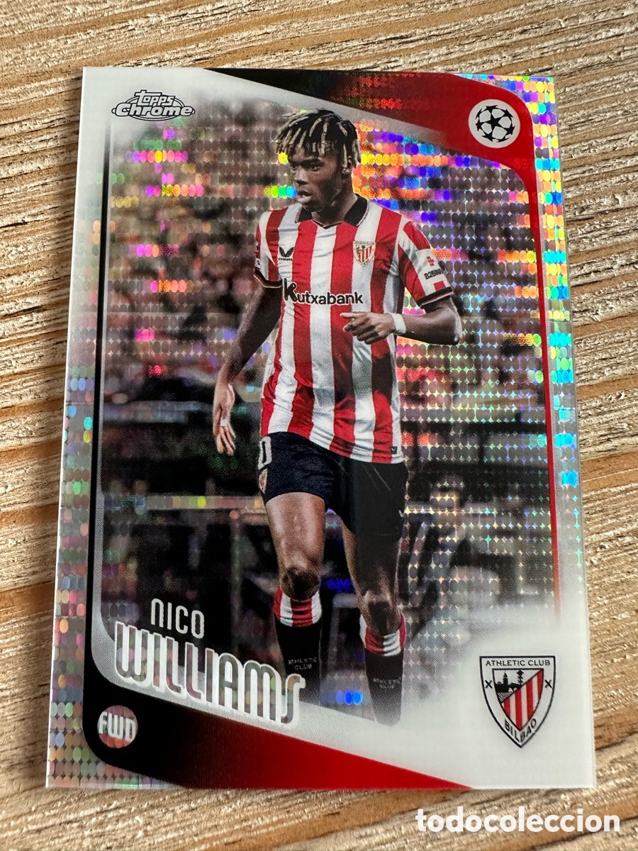 Trading cards: NICO WILLIAMS ATHLETIC CLUB 38 CHROME PARALLEL TOPPS UCC FLAGSHIP 2025-26 25 26 CHAMPIONS LEAGUE