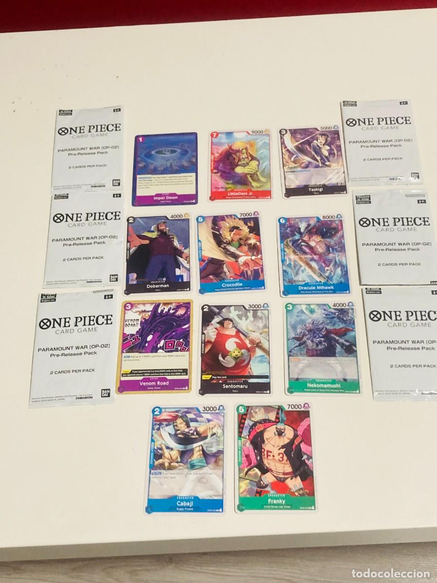 Trading cards: Lote 11 Cartas One Piece TCG Pre-Release OP02 Dracule Mihawk
