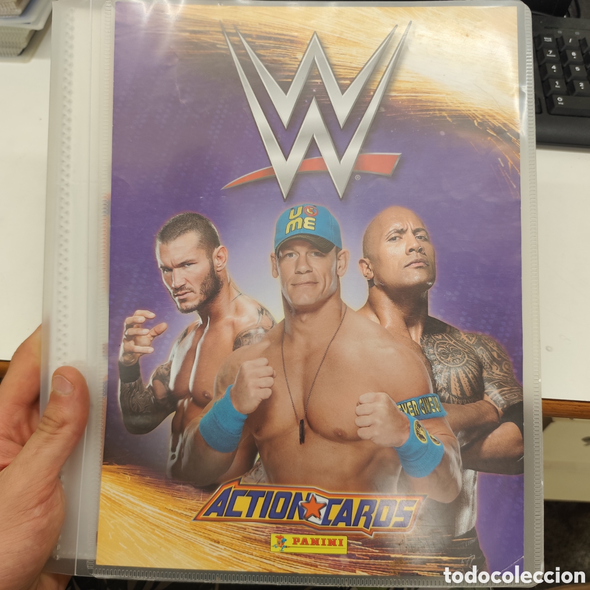 Trading cards: ALBUM DE CARTAS - WW ACTION CARDS - PANINI - WWE BOXEO - INCOMPLETO / 2102