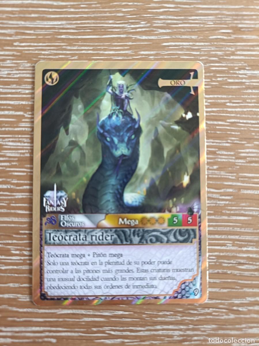 Cartas Colecion&aacute;veis: TRADING CARDS FANTASY RIDERS - PANINI 2019 - ORO - N&ordm; 9 TE&Oacute;CRATA RIDER
