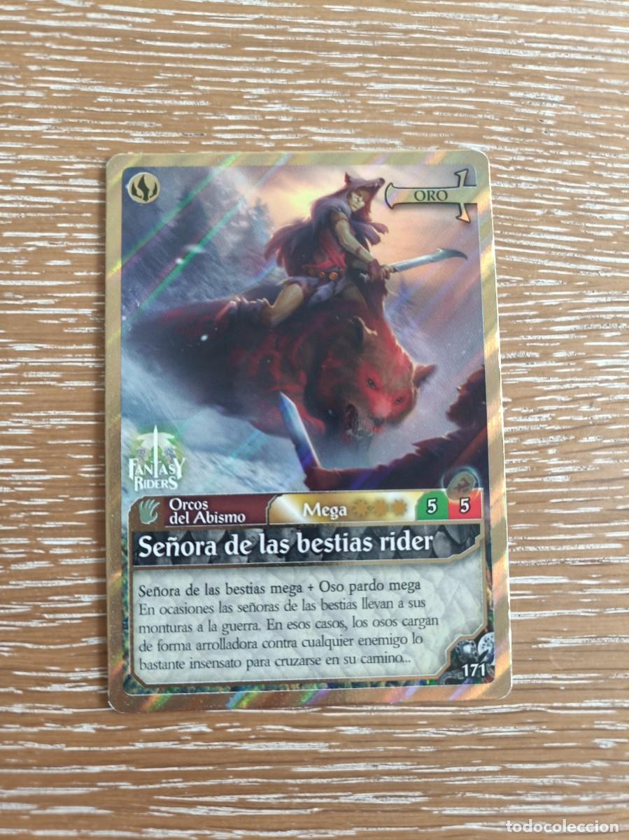Trading cards: TRADING CARDS FANTASY RIDERS - PANINI 2019 - ORO - N&ordm; 171 SE&Ntilde;ORA DE LAS BESTIAS RIDER