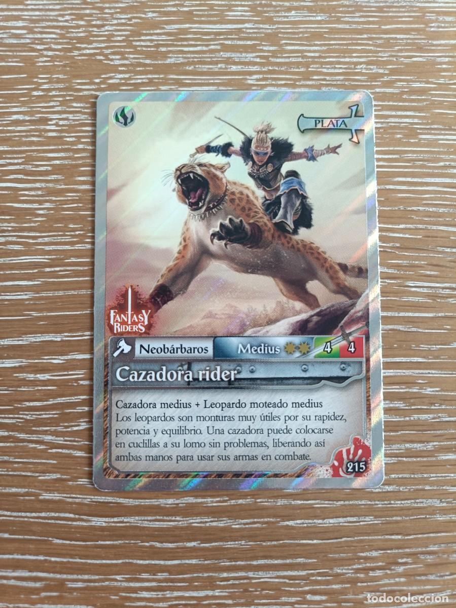 Trading cards: TRADING CARDS FANTASY RIDERS - PANINI 2019 - PLATA - N&ordm; 215 CAZADORA RIDER