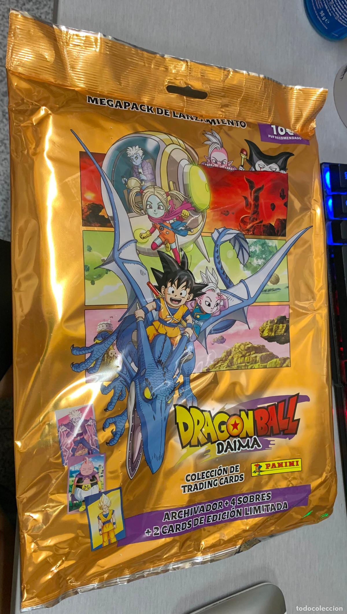 Sammelkarten: DRAGON BALL DAIMA / MEGAPACK LANZAMIENO / ARCHIVADOR + 4 SOBRES + 2 CARDS EDICI&Oacute;N LIMITADA / PANINI
