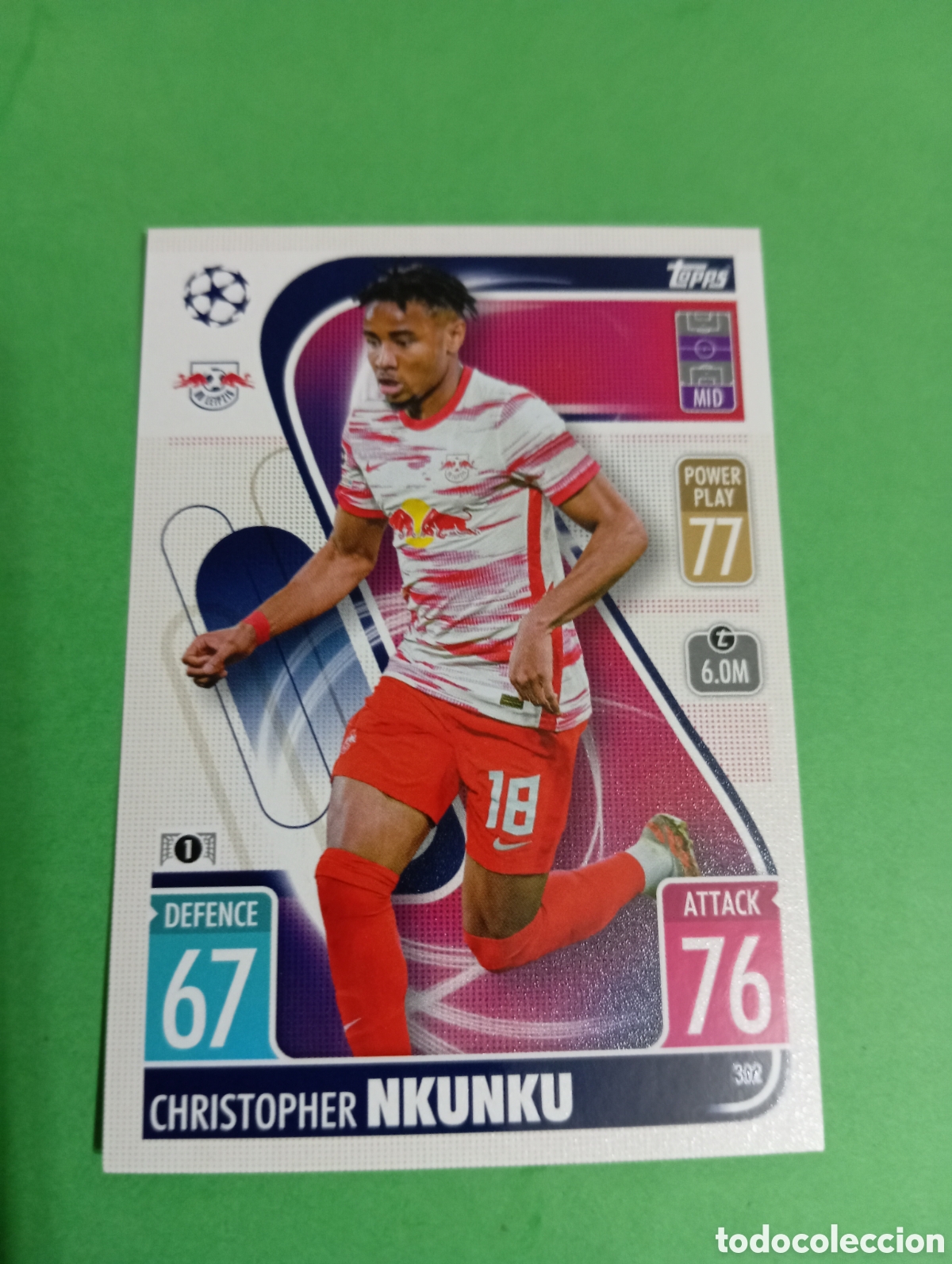 Trading cards: Nkunku RB Leipzig n&deg;302 / TOPPS MATCH ATTAX 2021/2022