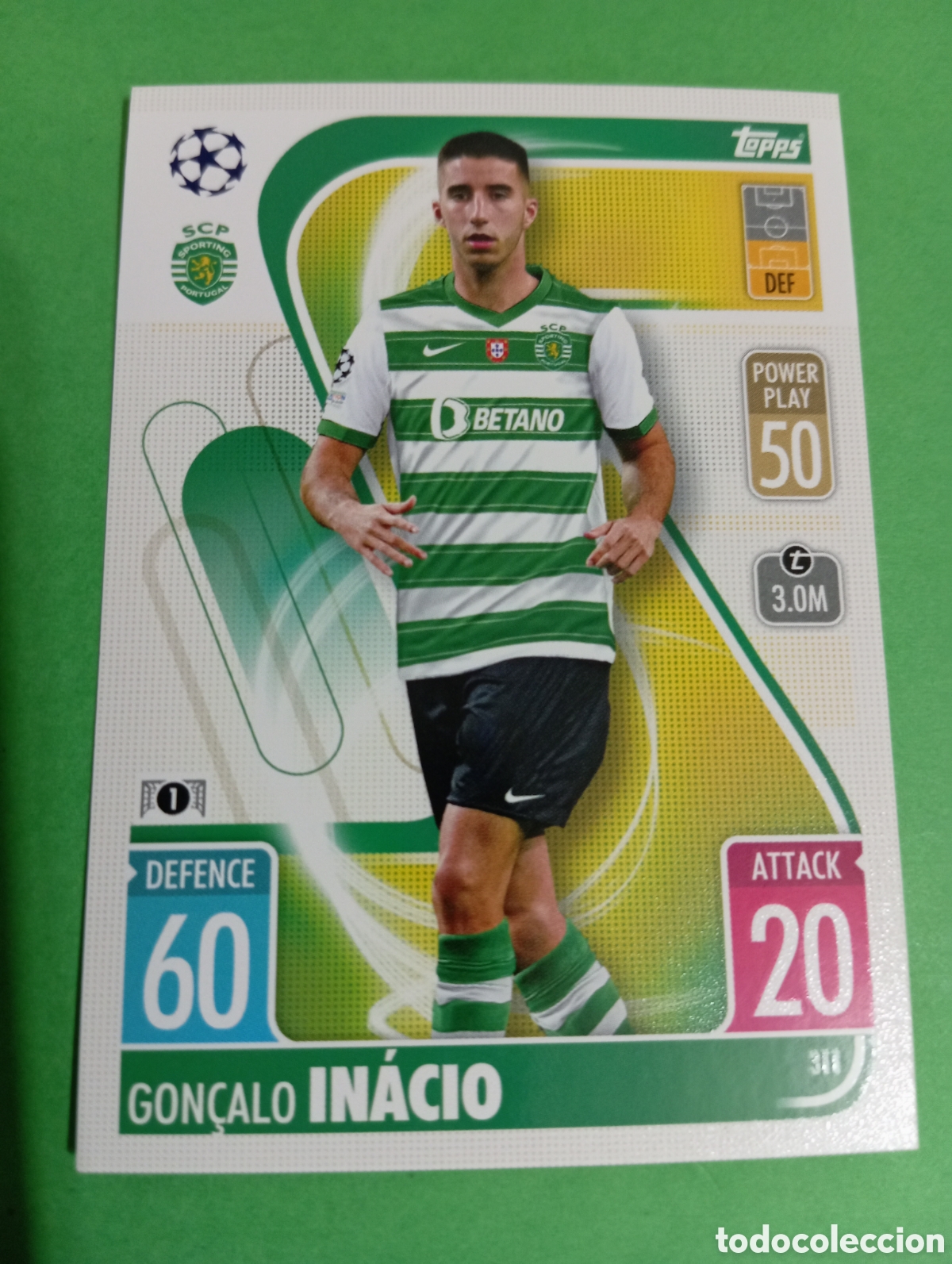 Trading cards: In&aacute;cio Sporting de Lisboa n&deg;311 / TOPPS MATCH ATTAX 2021/2022