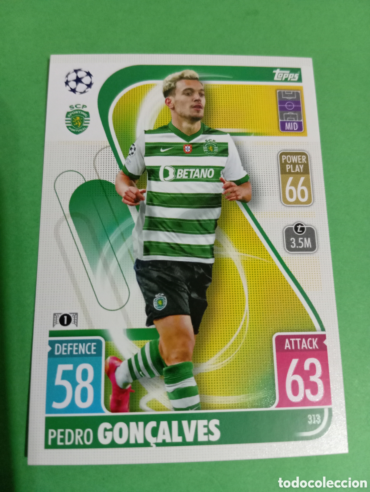 Trading cards: Gon&ccedil;alves Sporting de Lisboa n&deg;313 / TOPPS MATCH ATTAX 2021/2022