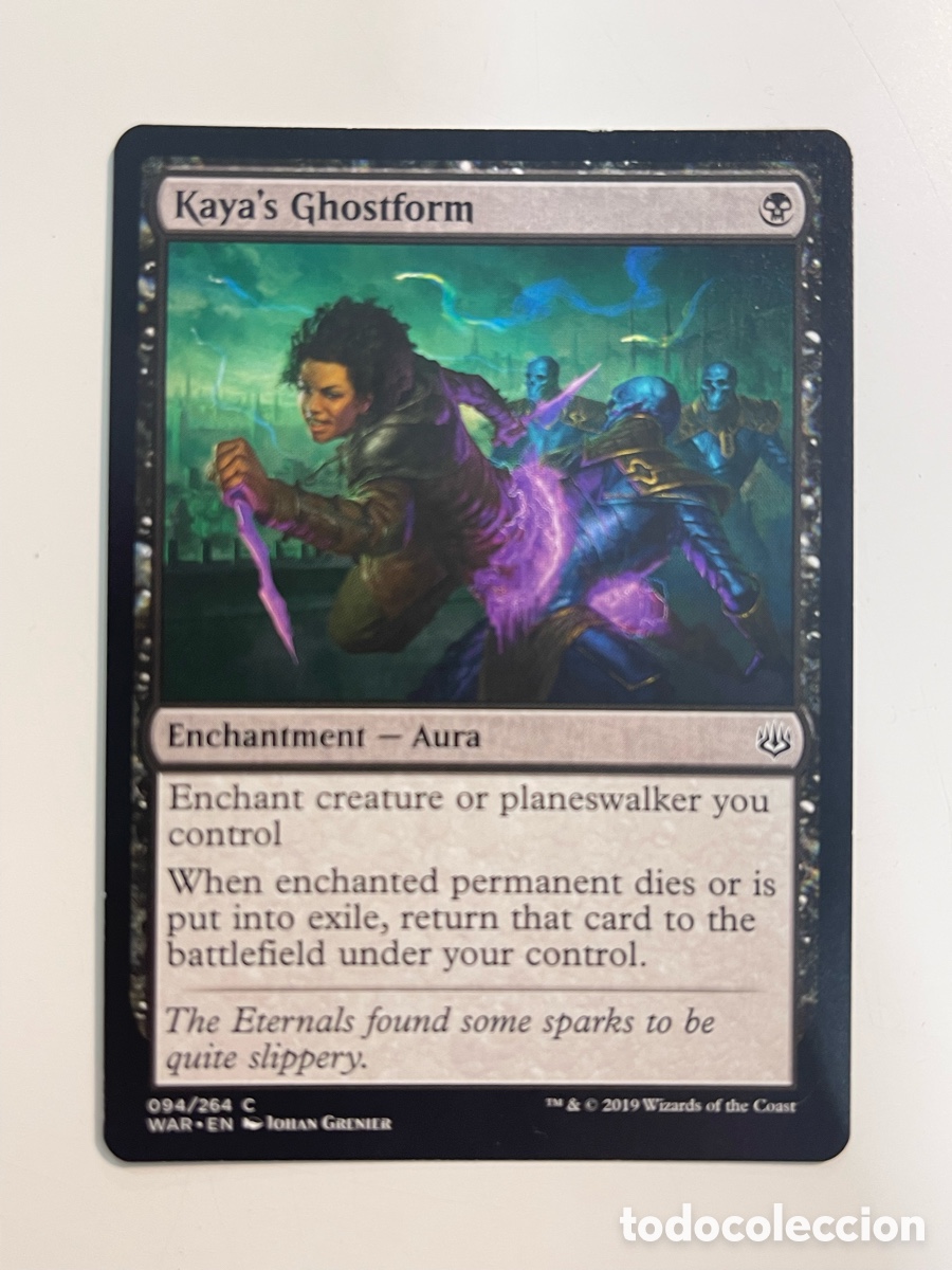 Trading cards: card MAGIC the Gathering &rdquo;KAYA'S GHOSTFORM&rdquo; War of the Spark ENG. #94