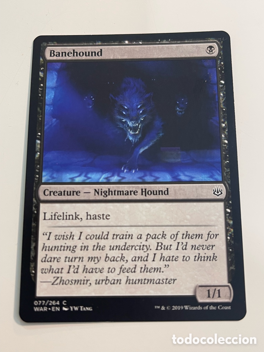 Trading cards: card MAGIC the Gathering &rdquo;BANEHOUND&rdquo; War of the Spark ENG. #77