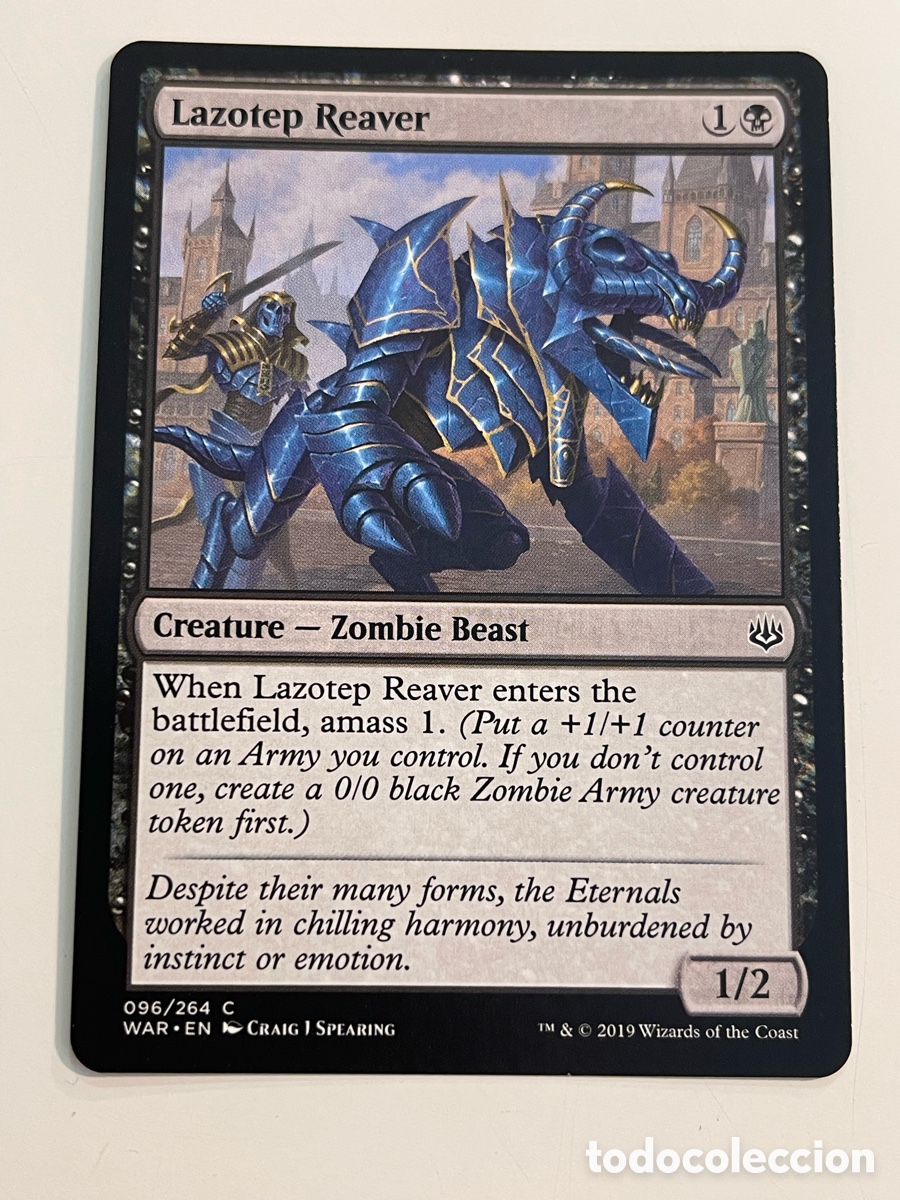 Trading cards: card MAGIC the Gathering &rdquo;LAZOTEP REAVER &rdquo; War of the Spark ENG. #96