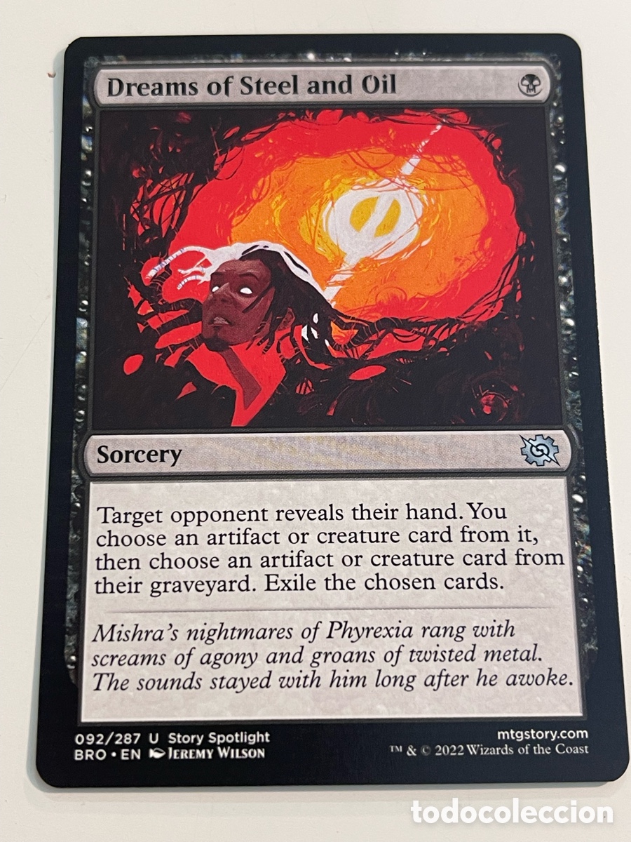 Trading cards: card MAGIC the Gathering &rdquo;DREAMS OF STEEL AND OIL&rdquo; The Brother's War ENG. #092