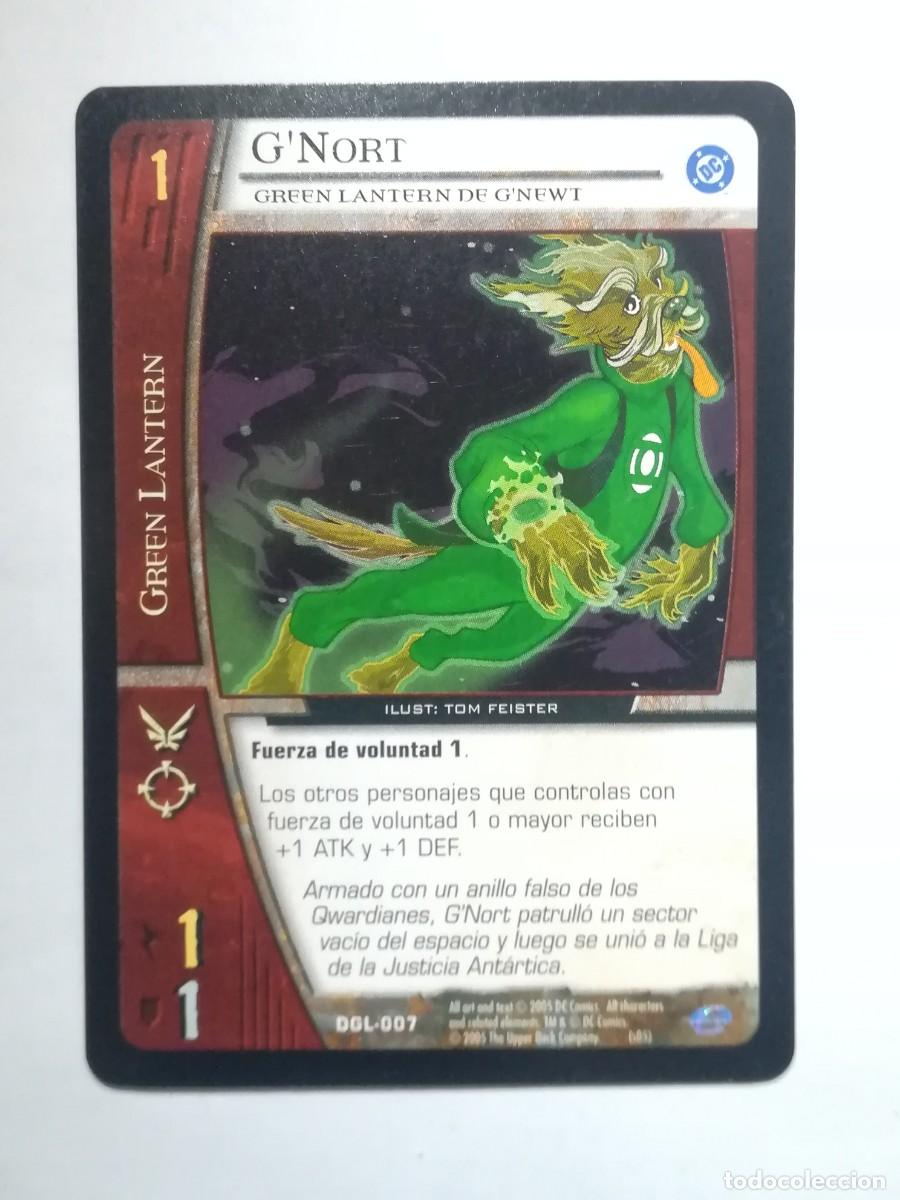 Trading cards: VS System DGL N&ordm; 007. G'Nort. Green Lantern de G'Newt. Green Lantern