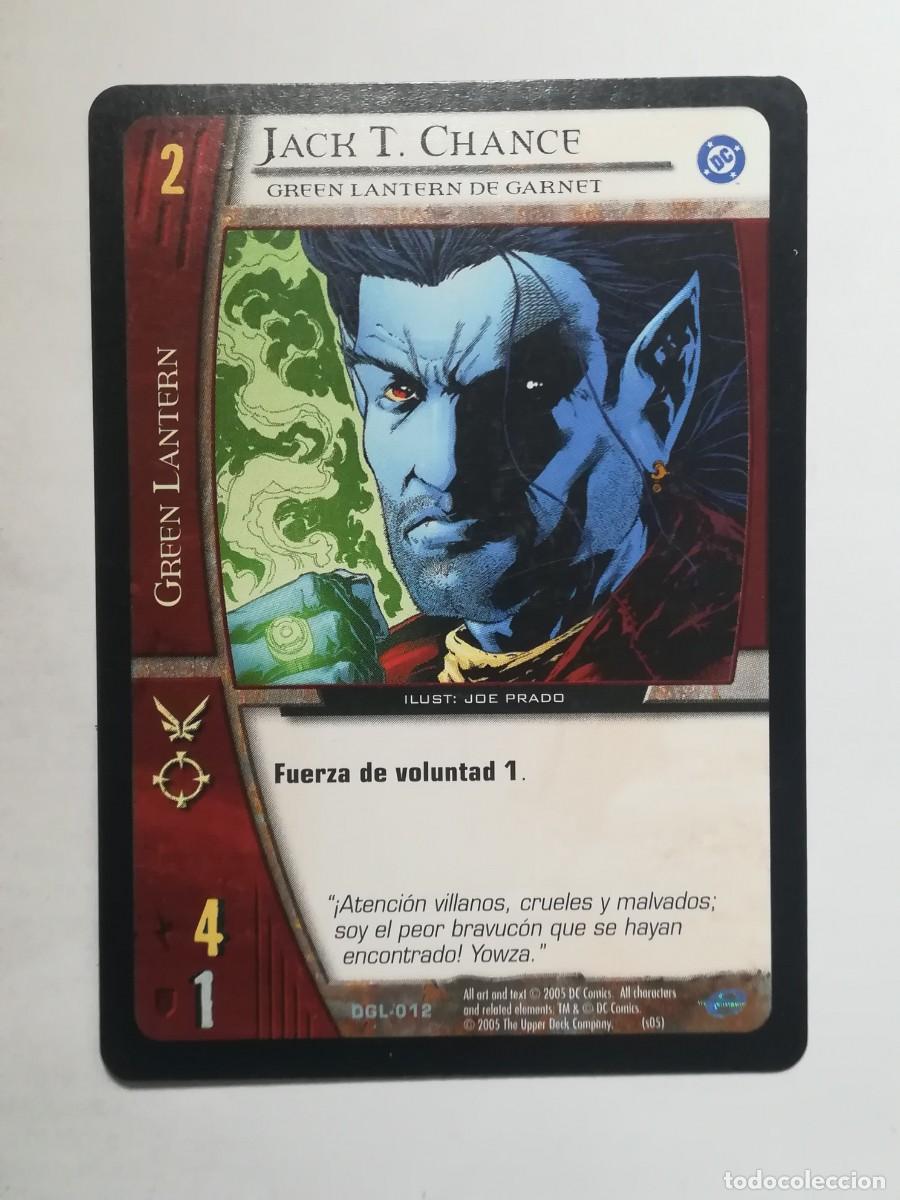 Trading cards: VS System DGL N&ordm; 012. Jack T. Chance. Green Lantern de Garnet. Green Lantern