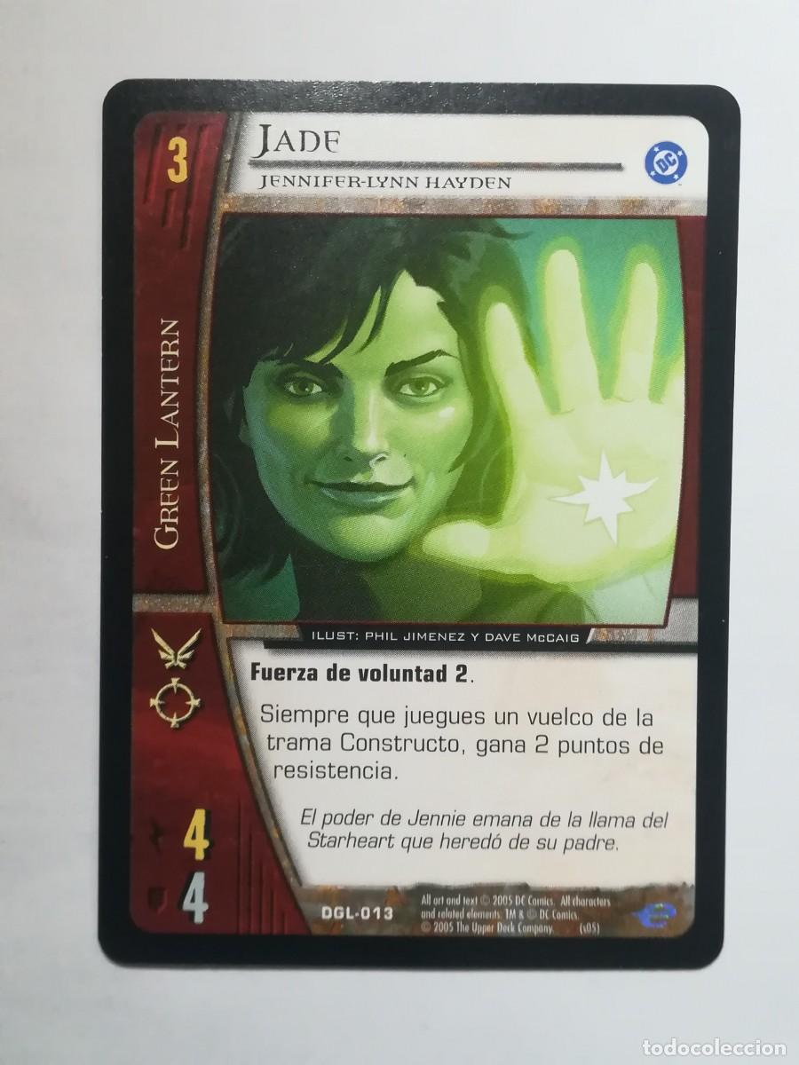 Trading cards: VS System DGL N&ordm; 013. Jade. Jenifer-Lynn Hayden. Green Lantern