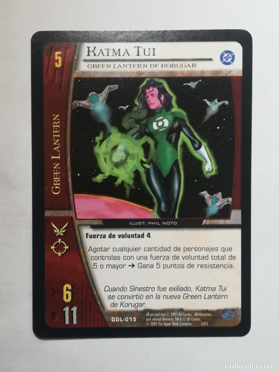 Trading cards: VS System DGL N&ordm; 015. Katma Tui. Green Lantern de Korugar. Green Lantern