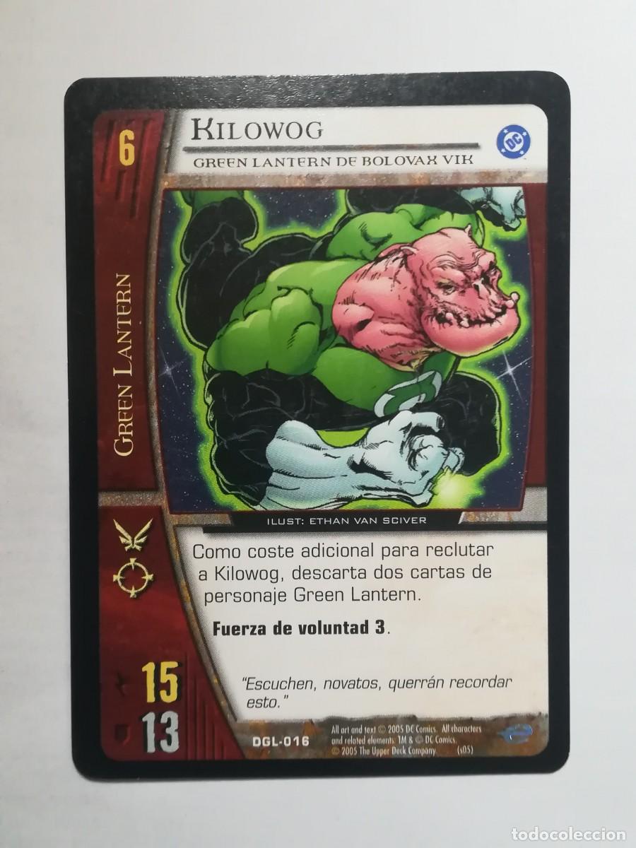 Trading cards: VS System DGL N&ordm; 016. Kilowog. Green Lantern de Bolovax Vik. Green Lantern