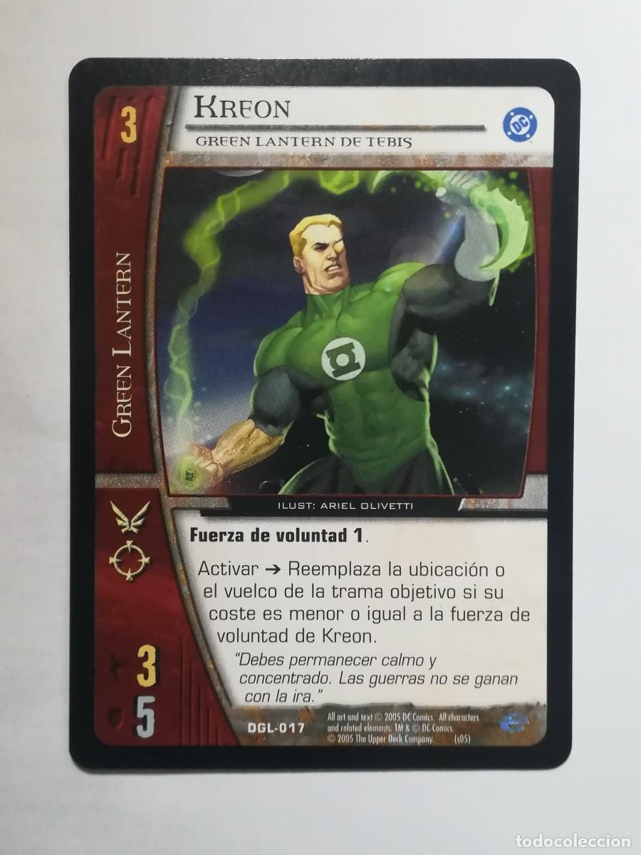 Trading cards: VS System DGL N&ordm; 017. Kreon. Green Lantern de Tebis. Green Lantern