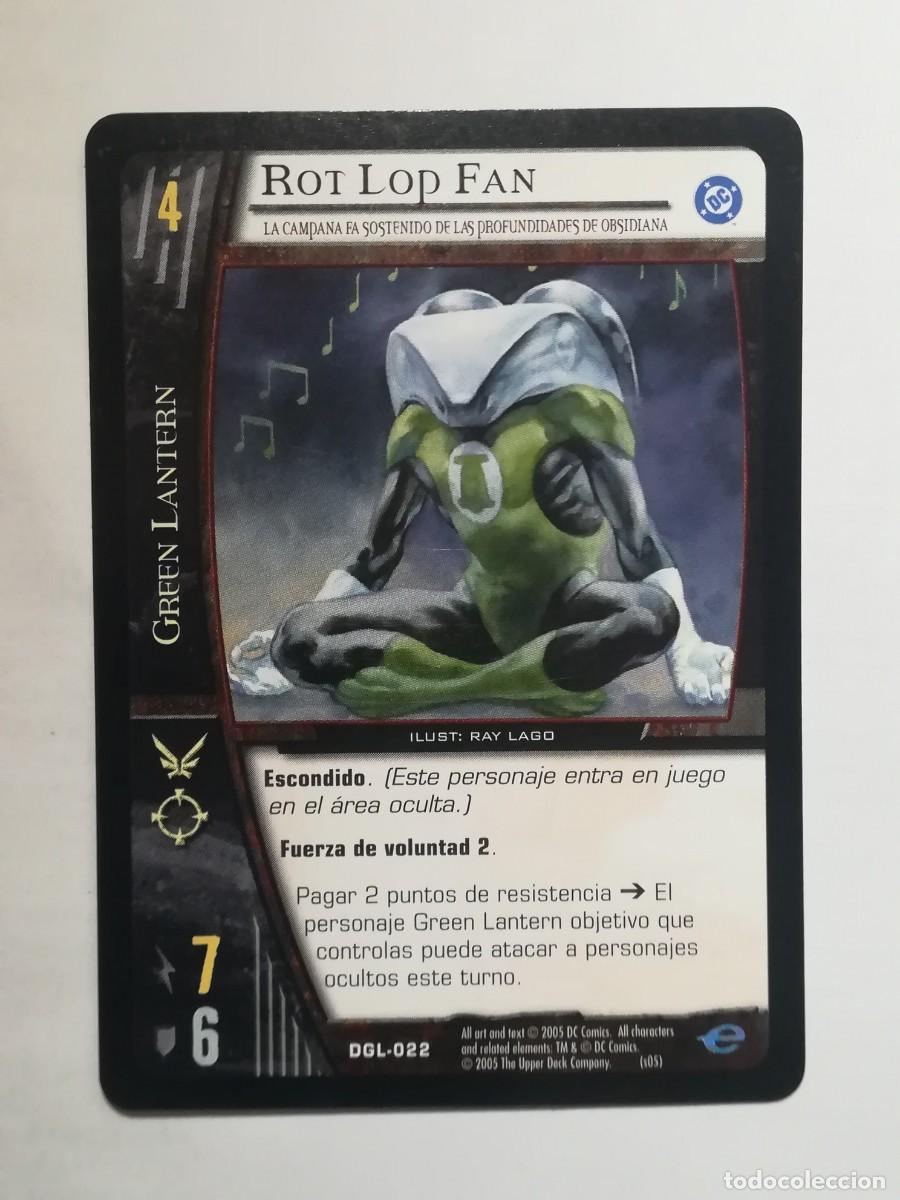 Trading cards: VS System DGL N&ordm; 022. Rot Lop Fan. La campana Fa sostenido de Obsidiana. Green Lantern.