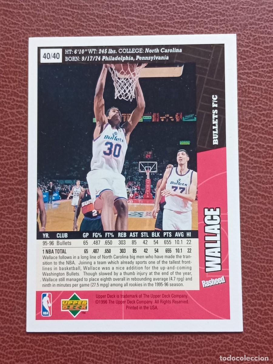 Trading cards: Card 40 Rasheed Wallace Upper deck 1996-97 Slam Dunk Series - Foto 2