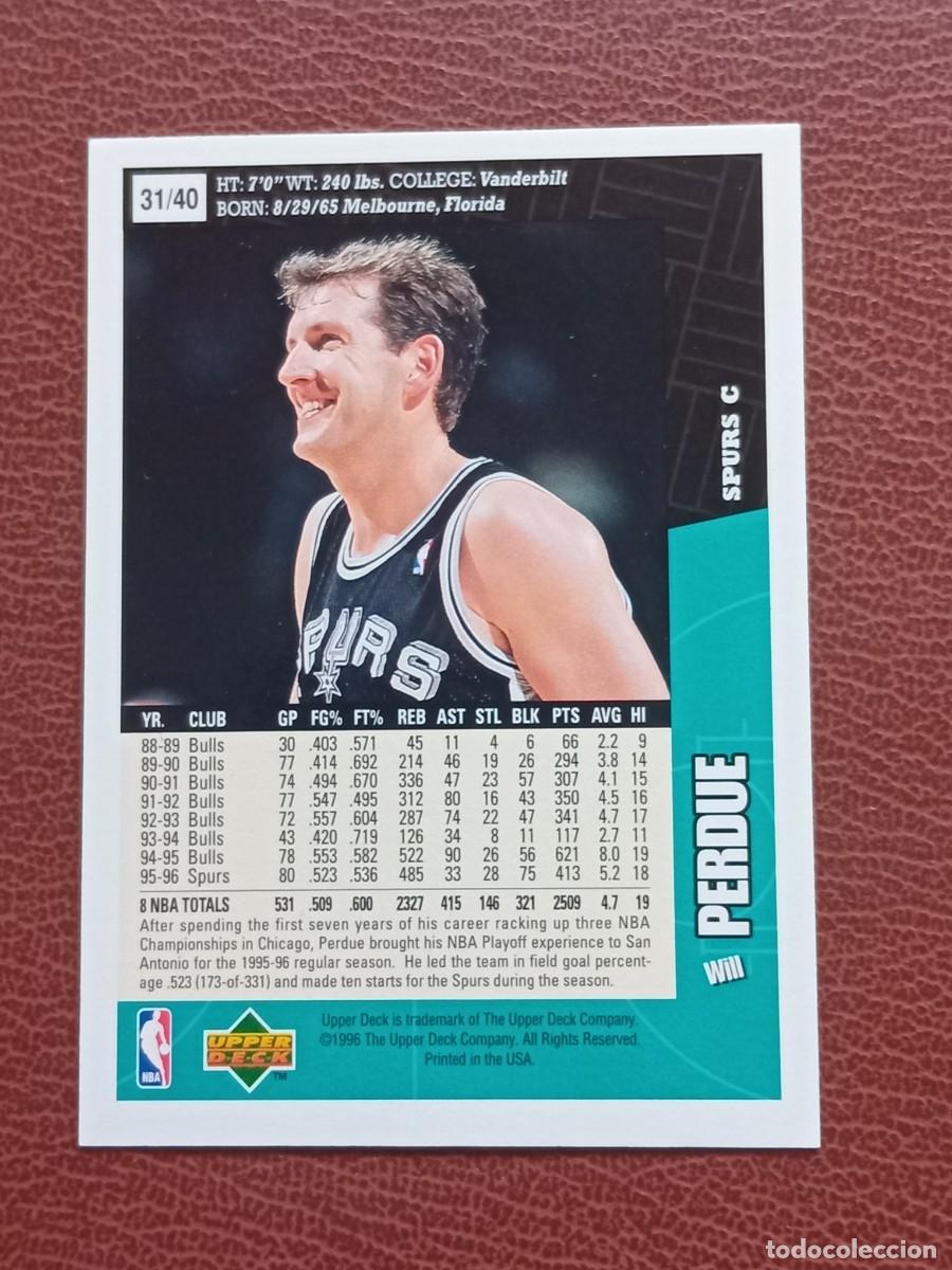 Trading cards: Card 31 Will Perdue Upper deck 1996-97 Slam Dunk Series - Foto 2