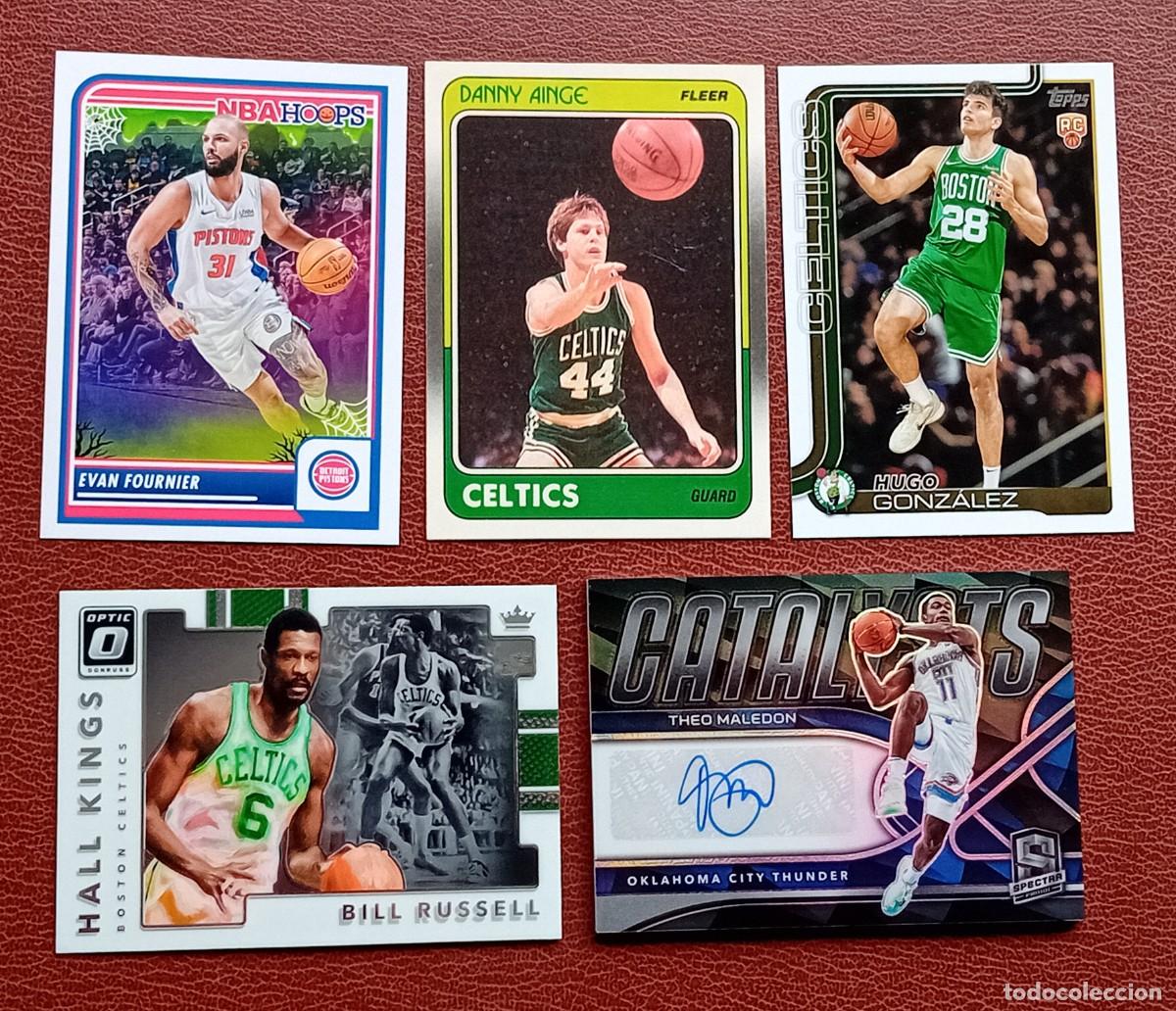 Trading cards: Lote cards Ainge, Russell, Hugo Gonz&aacute;lez, Maledon, Celtics... para p***a de Murcia