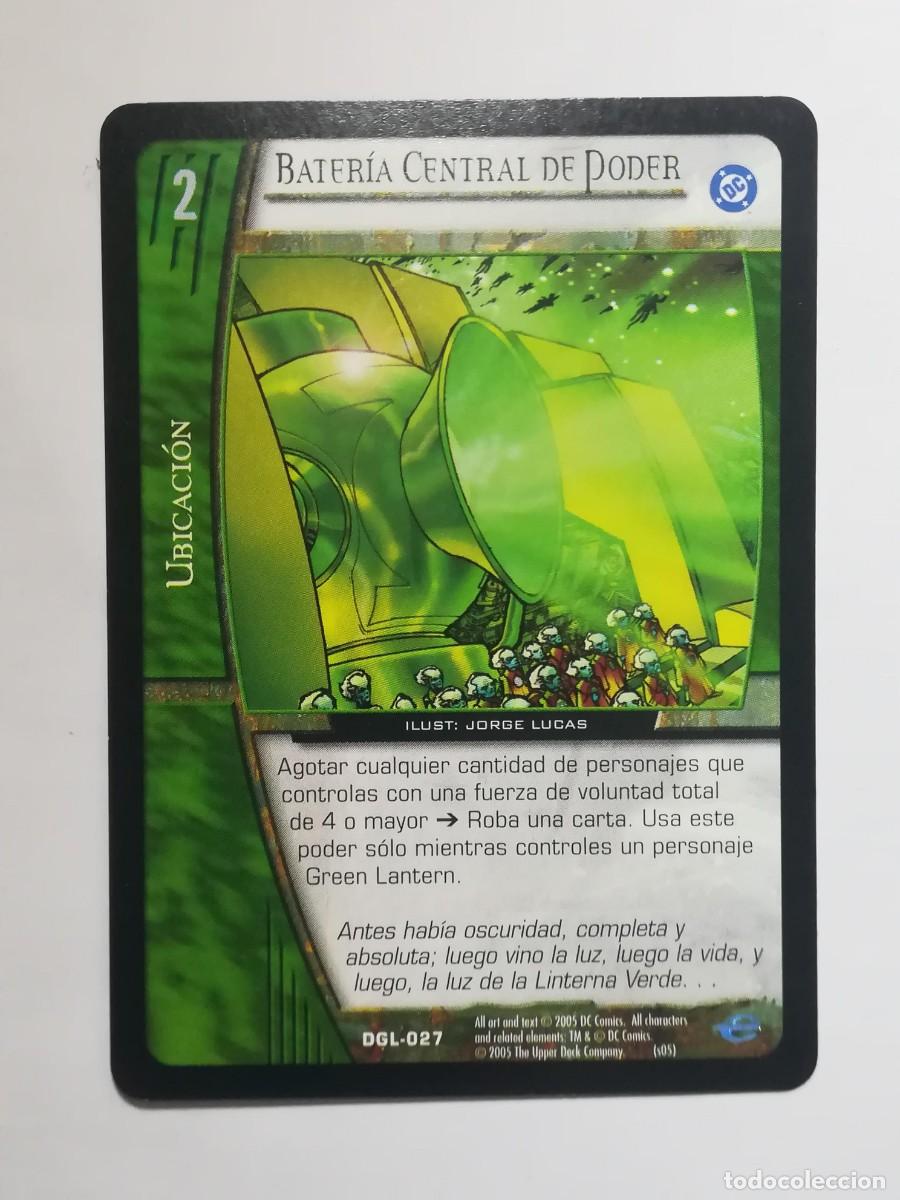 Trading cards: VS System DGL N&ordm; 027. Bater&iacute;a Central de Poder. Ubicaci&oacute;n. Green Lantern.