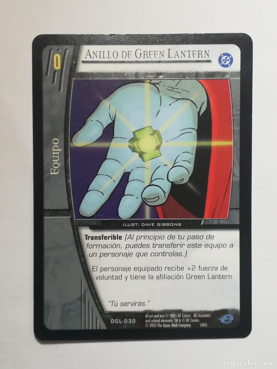 Trading cards: VS System DGL N&ordm; 030. Anillo de Green Lantern. Equipo. Green Lantern.