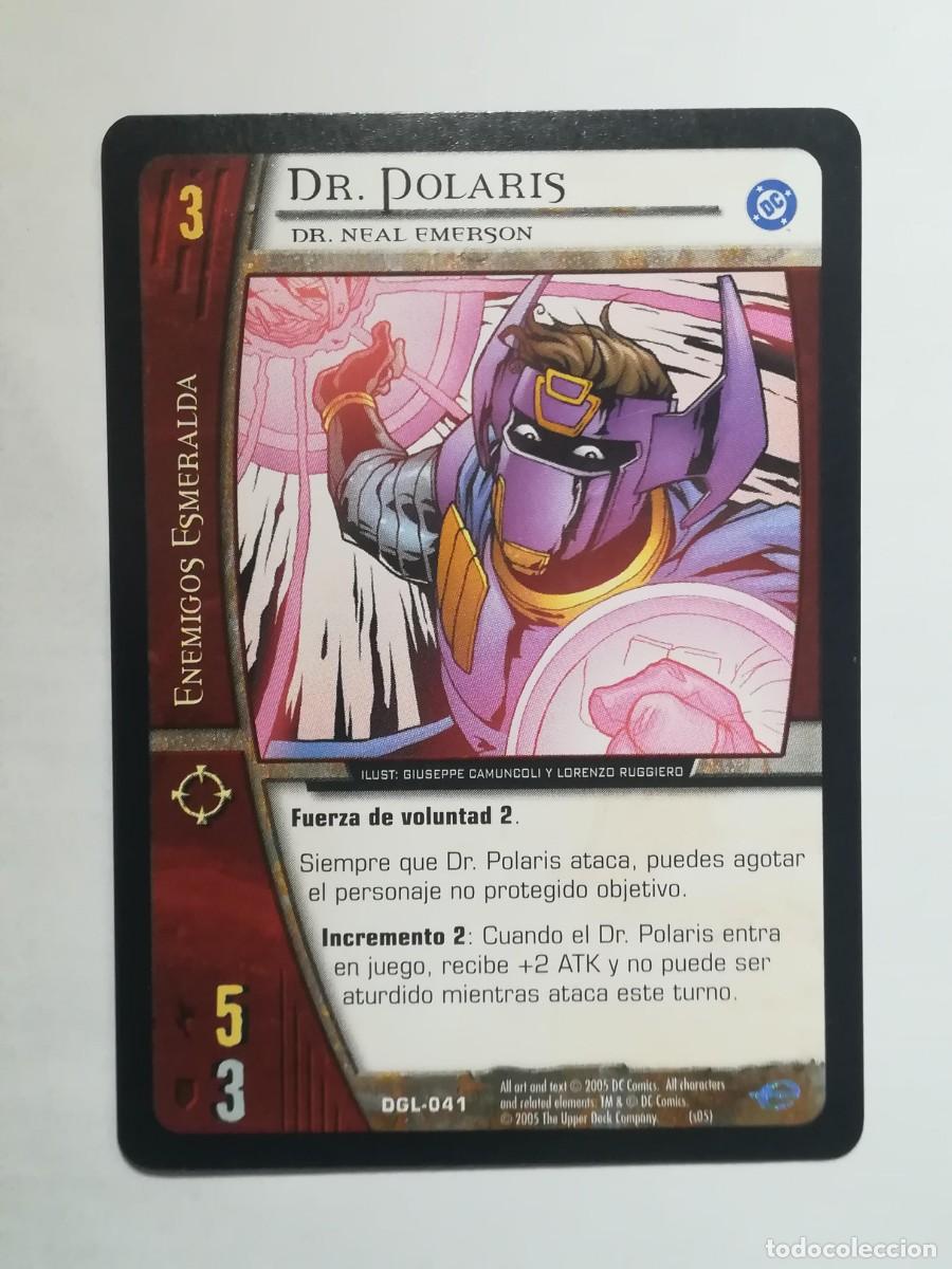 Trading cards: VS System DGL N&ordm; 041. Dr. Polaris. Dr. Neal Emerson. Enemigos Esmeralda. Green Lantern.