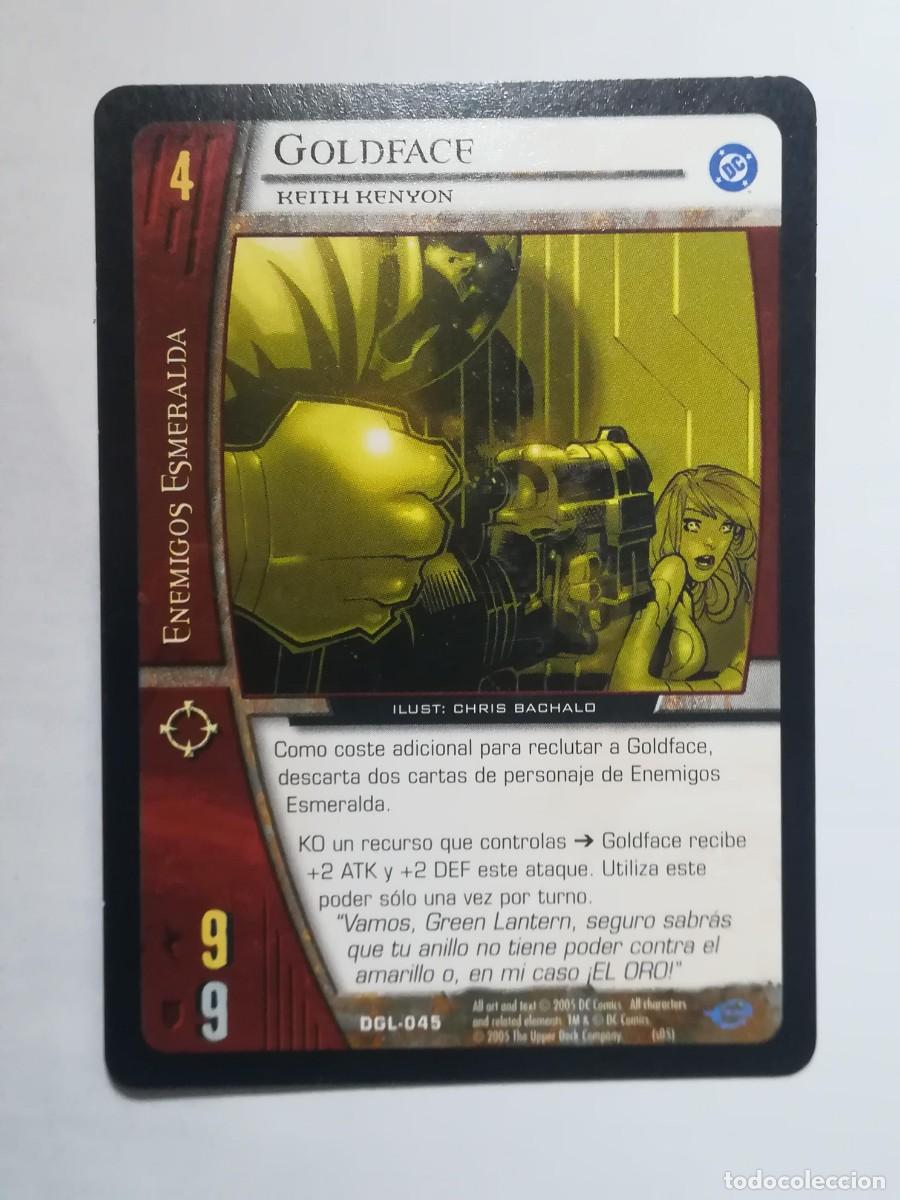 Trading cards: VS System DGL N&ordm; 045. Goldface. Keith Kenyon. Enemigos Esmeralda. Green Lantern.