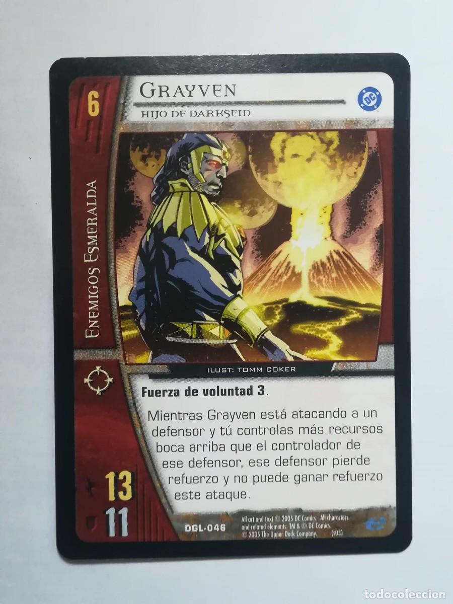 Trading cards: VS System DGL N&ordm; 046. Grayven. Hijo de Darkseid. Enemigos Esmeralda. Green Lantern.