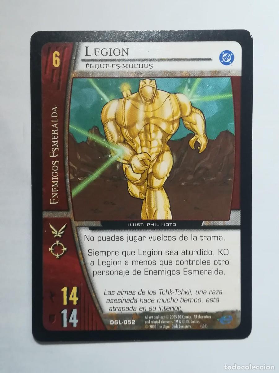 Trading cards: VS System DGL N&ordm; 052. Legion. &Eacute;l-Que-Es-Muchos. Enemigos Esmeralda. Green Lantern