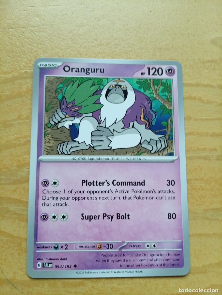Trading cards: Carta Pok&eacute;mon de Oranguru, edici&oacute;n en ingl&eacute;s. - N&uacute;mero de carta: 094/193. - A&ntilde;o de publicaci&oacute;n: 2023