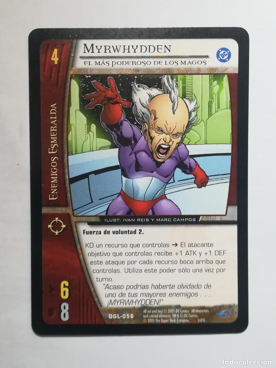 Trading cards: VS System DGL N&ordm; 056. Myrwhydden. El m&aacute;s poderoso de los magos. Enemigos Esmeralda. Green Lantern